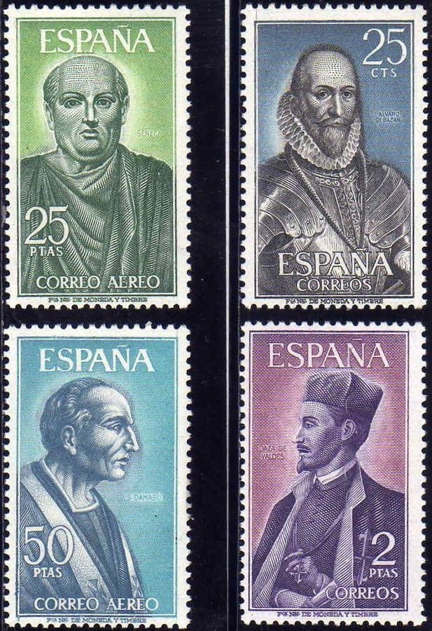 ESPAÑA 1966 1705/8 Sellos Nuevos Personajes Españoles Completa Espana Spain Espagne Spagna Spanje Spanien 